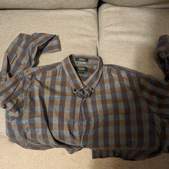 Nordstrom Men's Shop Trim Fit XXL Plaid Shirt - Picture 3 of 4